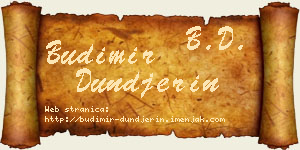 Budimir Dunđerin vizit kartica